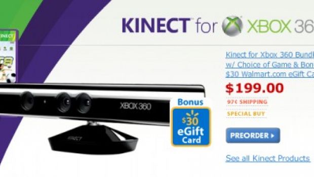 Wal-Mart: Kinect+un gioco a 199 dollari