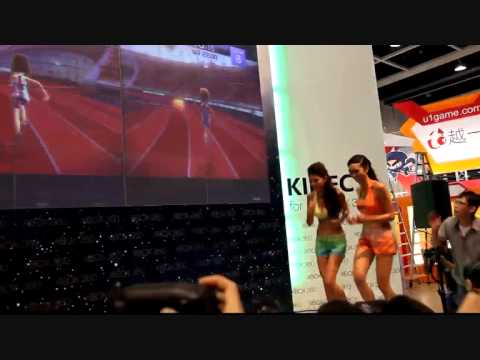 周秀娜 Jessica.C試玩Kinect跑步 HKCC獨家片段 於2010動漫電玩節