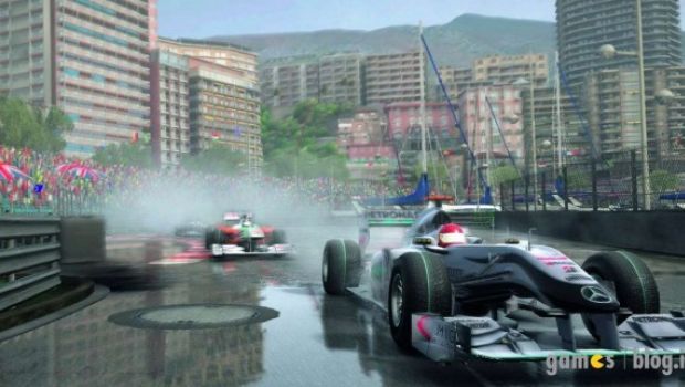 F1 2010: la pioggia virtuale e reale cade sul circuito di Montecarlo in video