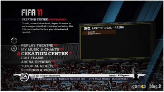 FIFA 11: il Creation Center in immagini