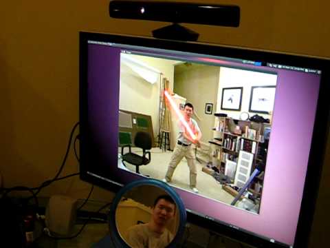 Real time lightsaber on the Kinect on PC