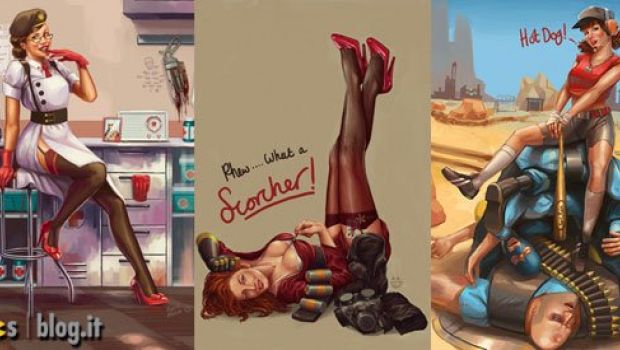 Team Fortress 2: le classi personaggio rivisitate in chiave Pin-up