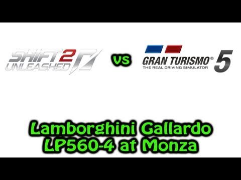 Gran Turismo 5 vs SHIFT 2: Unleashed - Lamborghini Gallardo LP560-4 at Monza