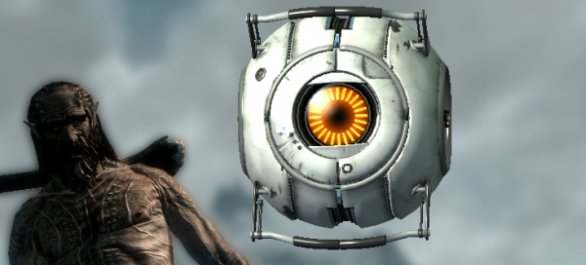 Skyrim: Valve inserisce lo Space Core di Portal 2 tramite un mod - video