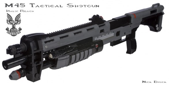 Il fucile a pompa M45 di Halo: Reach ricostruito con i Lego - video e immagini