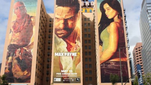 Max Payne 3 sulla facciata del Figueroa Hotel di Los Angeles: nuovi wallpaper