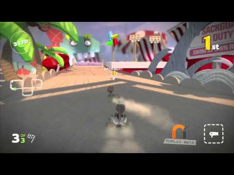 LittleBigPlanet Karting Race Gameplay Clip (PlayStation 3)