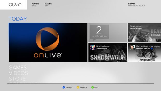 OUYA supporterà OnLive sin dal suo lancio