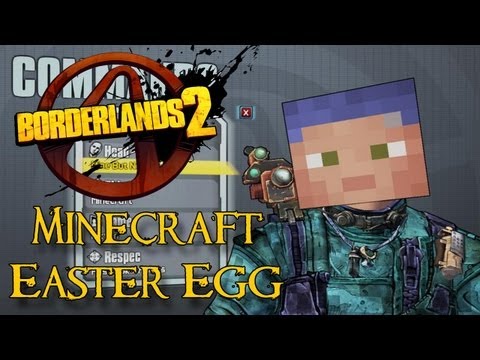 Borderlands 2 - Easter Egg - Secret Minecraft Area and Minecraft Skins