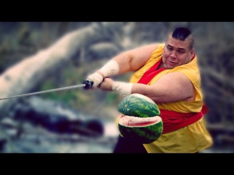 Fruit Ninja in Real Life to Dubstep!