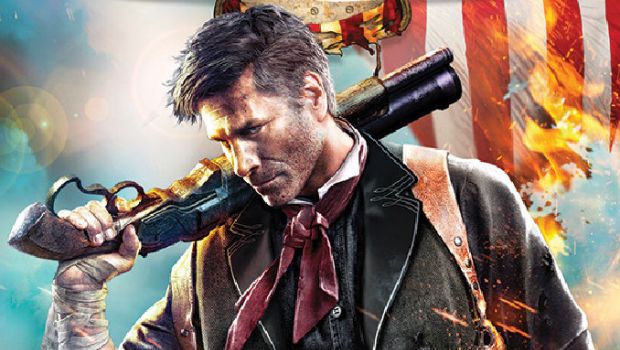 BioShock Infinite: Booker DeWitt ci guarda in cagnesco dalla copertina ufficiale