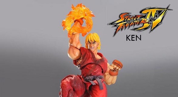 Super Street Fighter IV: le action figure di Ken Masters e Sakura Kasugano