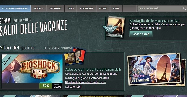 Saldi Steam estivi 2013: si parte con BioShock Infinite al 50%