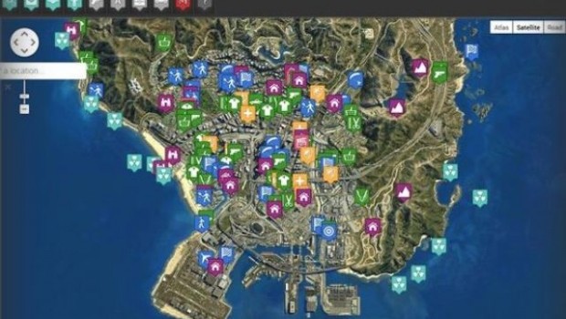 GTA 5, la mappa di gioco riprodotta in stile Google Maps
