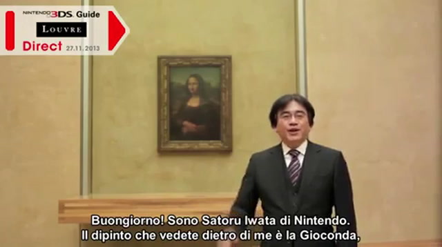 Nintendo 3DS Satoru Iwata e Shigeru  Miyamoto presentano Guide Louvre