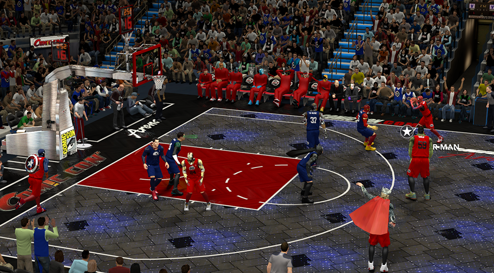 NBA 2K14: la mod Avengers vs. Justice League trasforma tutti in supereroi