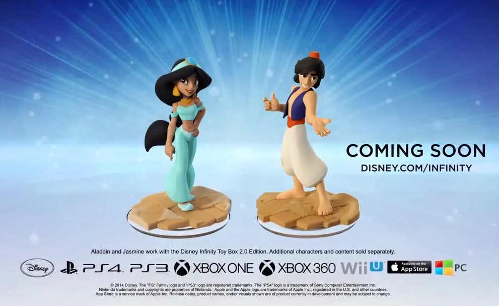 Disney Infinity 2.0, arrivano anche Aladdin e Jasmine: ecco il trailer