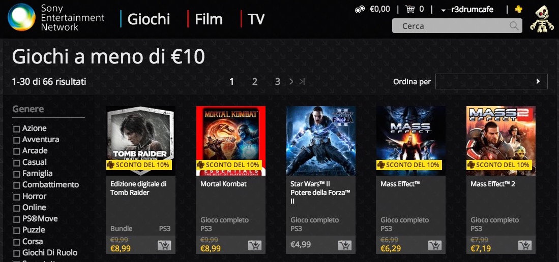 PlayStation Store, al via gli sconti “Giochi a meno di 10€”