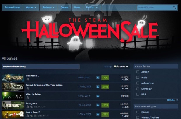 Steam, partono i saldi di Halloween: ecco i titoli da non perdere