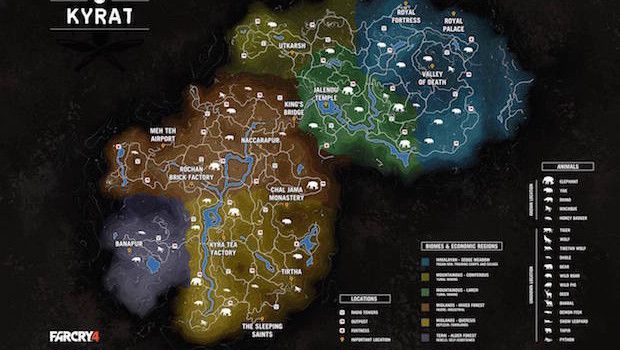 Far Cry 4, ecco la mappa di Kyrat