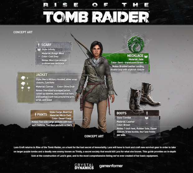 Rise Of The Tomb Raider: svelato l’equipaggiamento di Lara Croft