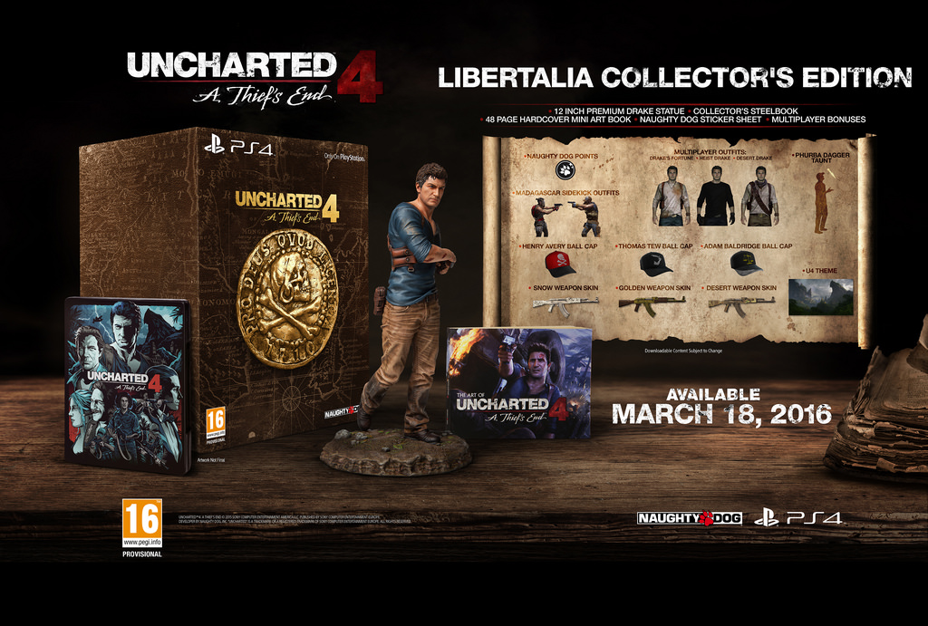 Uncharted 4: A Thief’s End, svelate le edizioni speciali e da collezione