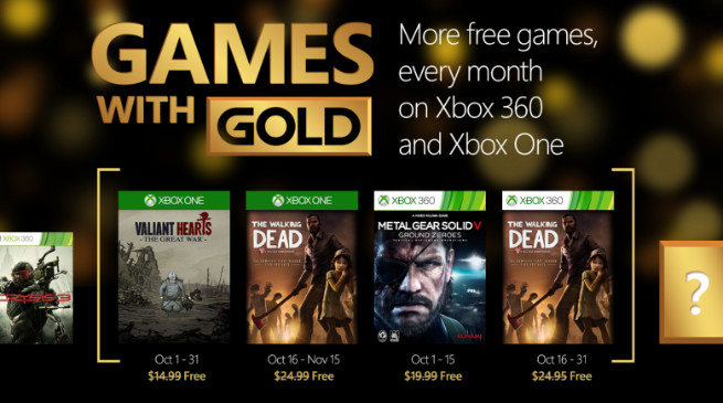 Games With Gold: svelati i videogiochi gratuiti di Ottobre 2015