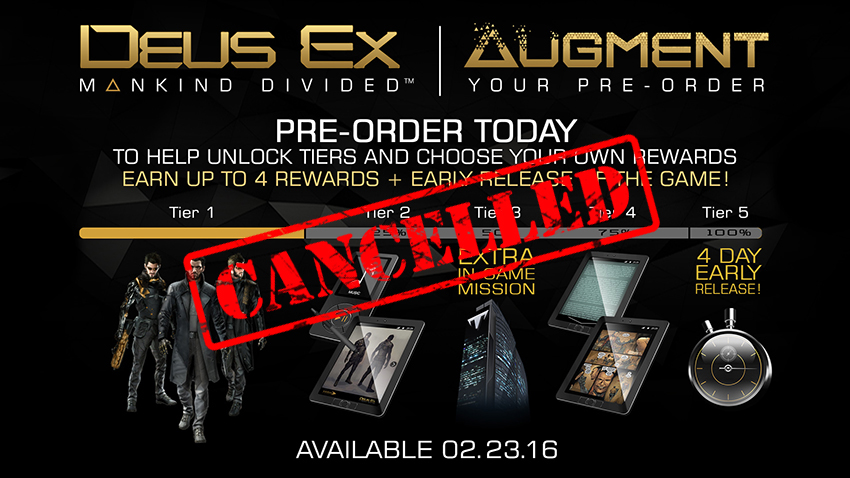 Deus Ex: Mankind Divided - cancellato il programma 