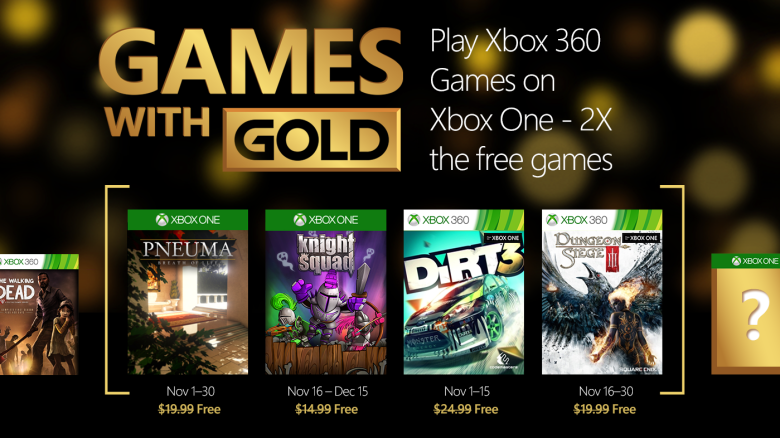 Games With Gold: annunciati i videogiochi gratuiti di Novembre 2015