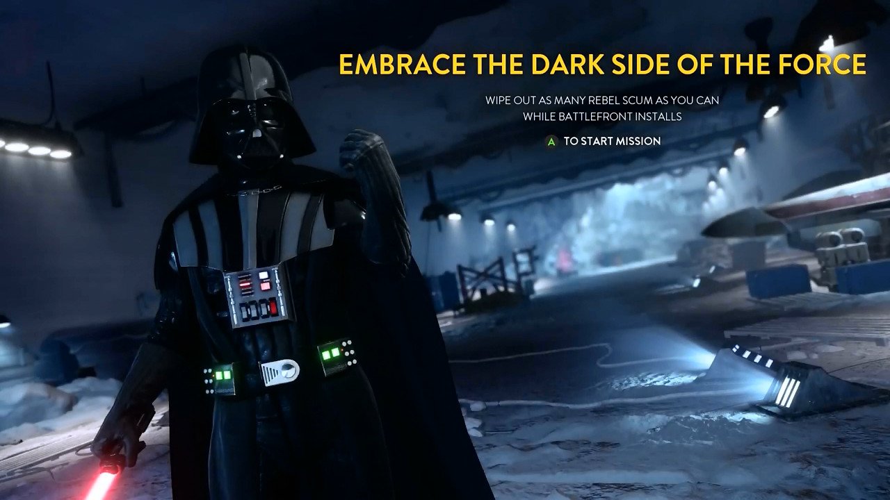 Star Wars Battlefront: immagini e video sul mini-gioco di installazione con Darth Vader