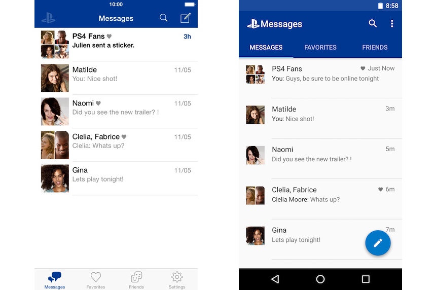 Sony pubblica l'app PlayStation Messages per Android e iOS