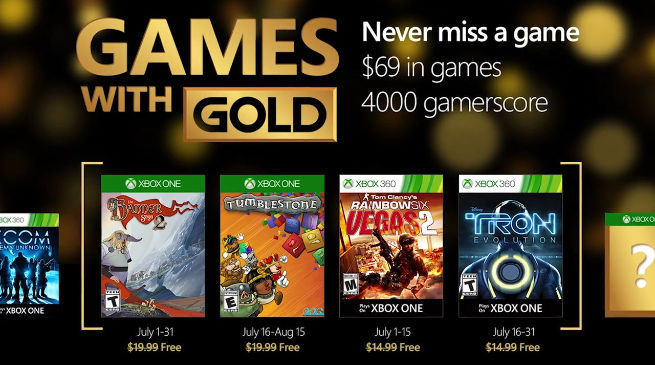 Games With Gold: svelati i videogiochi gratuiti di Luglio