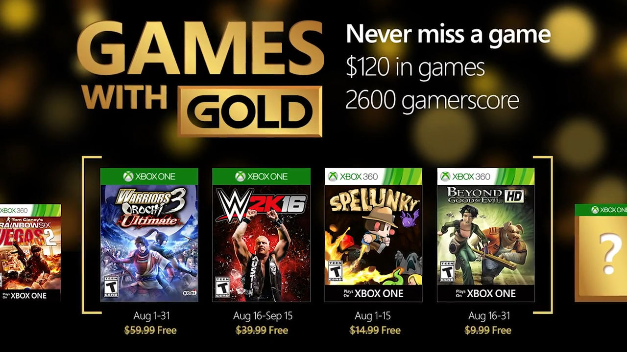 Games With Gold: annunciati i videogiochi gratuiti di Agosto