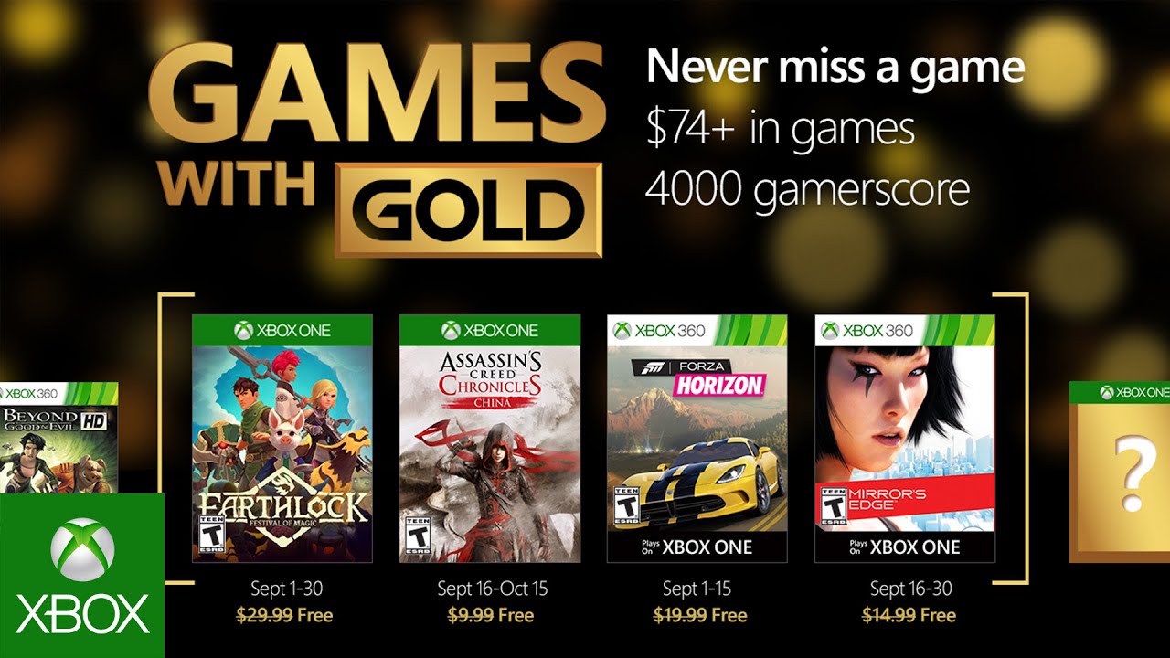 Games With Gold | giochi gratuiti | Xbox One e Xbox 360 | settembre 2016