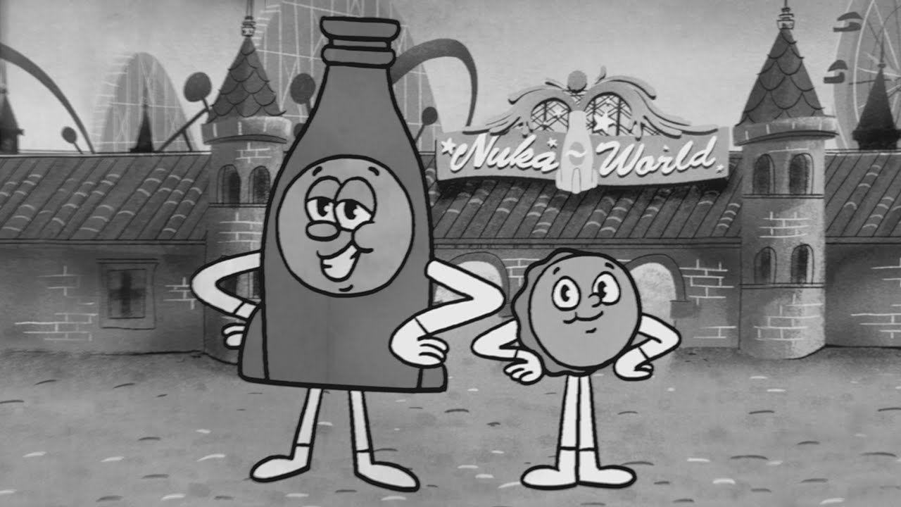Fallout 4 | Nuka-World | video con le mascotte Bottle & Cappy