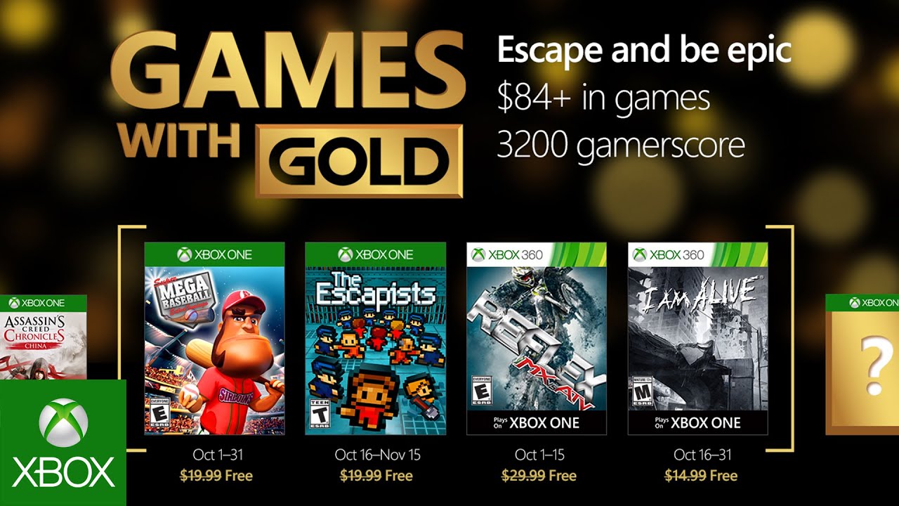 Games With Gold | giochi gratuiti | Xbox One e Xbox 360 | ottobre 2016