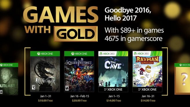 Games With Gold: svelati i videogiochi gratuiti di Gennaio