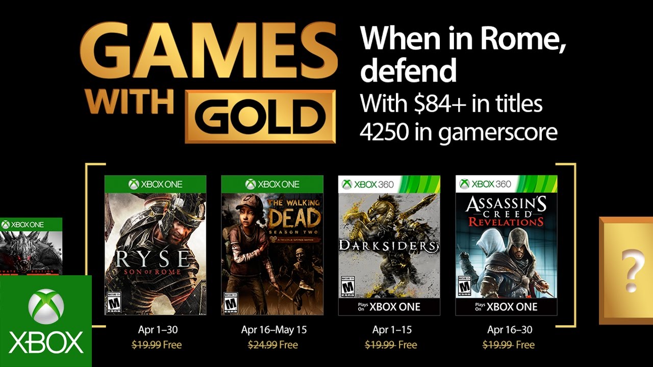 Games With Gold | giochi gratuiti | Xbox One e Xbox 360 | aprile 2017