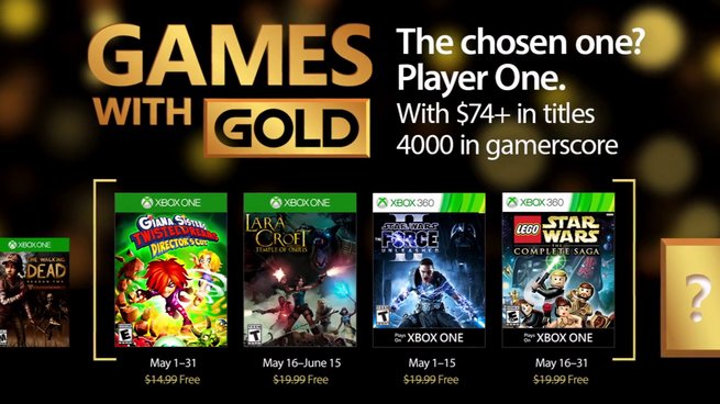 Games With Gold: ecco i videogiochi gratuiti di Maggio per Xbox One e Xbox 360