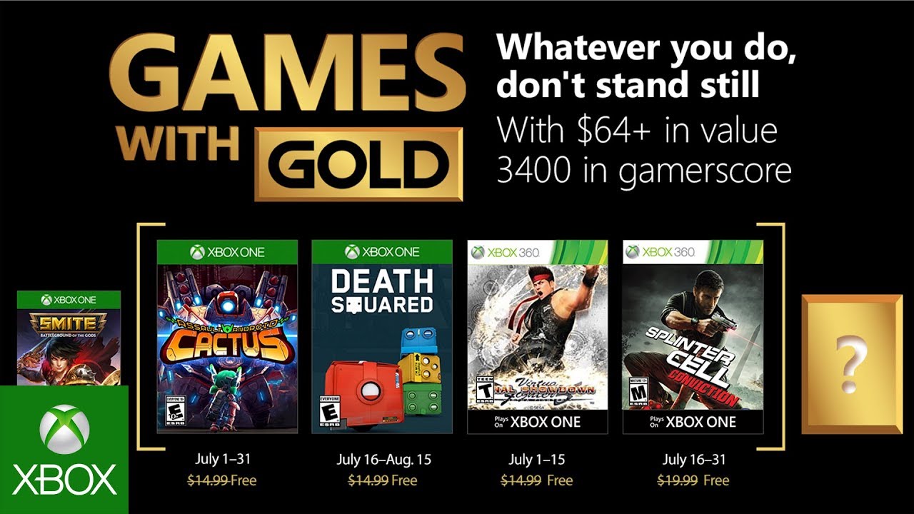 Xbox Games with Gold - giochi gratuiti di luglio 2018