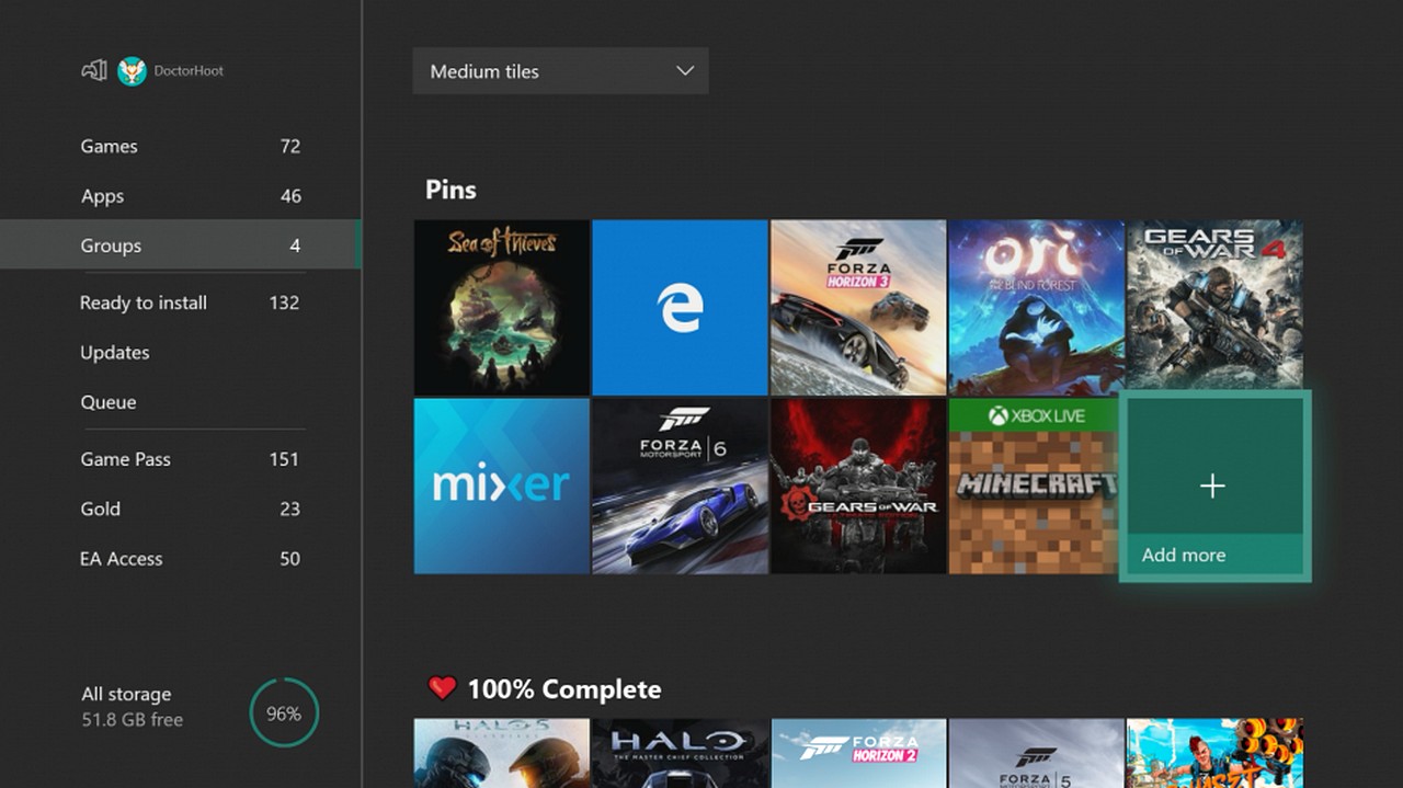 Xbox One: l'aggiornamento di luglio è disponibile - FastStart, Cartelle di giochi e altro