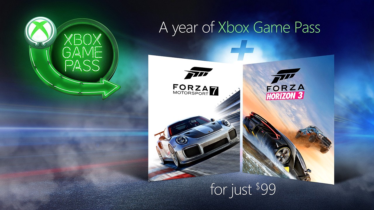 Xbox Game Pass: Forza Motorsport 7 e Forza Horizon 3 in regalo con l'abbonamento annuale