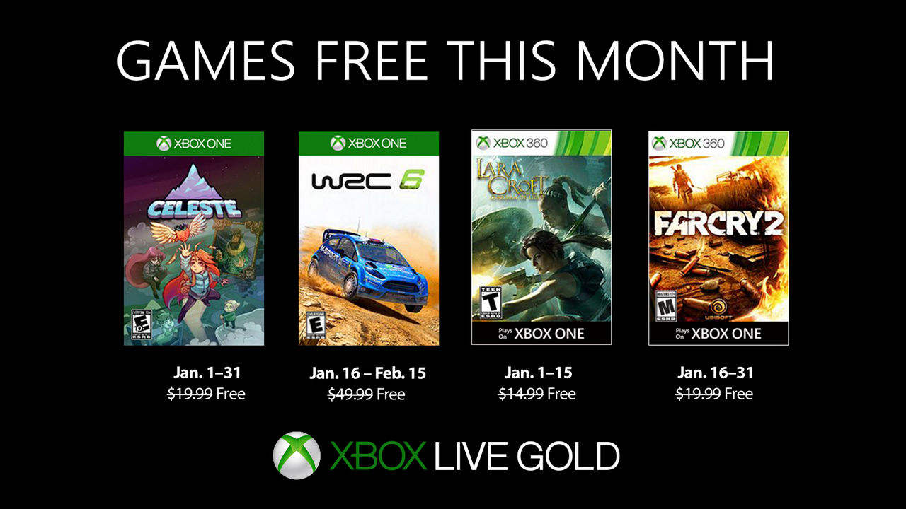 Xbox One: Microsoft annuncia i Games With Gold di gennaio