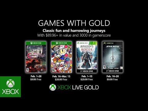 Xbox Games With Gold: giochi gratis di Febbraio 2019