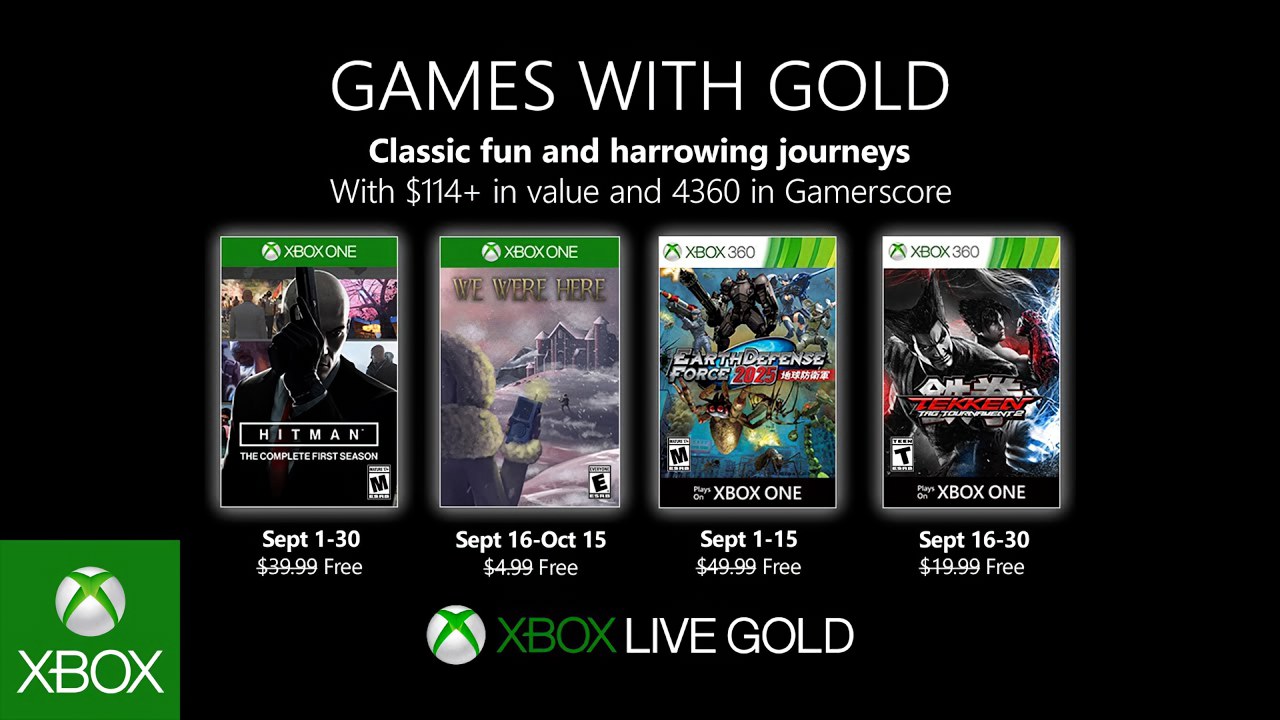 Games With Gold: disponibili i giochi Xbox One e Xbox 360 gratis di Settembre 2019