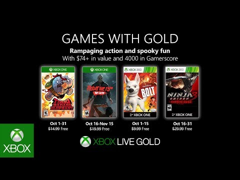 Games With Gold: video sui giochi Xbox One gratis di ottobre 2019