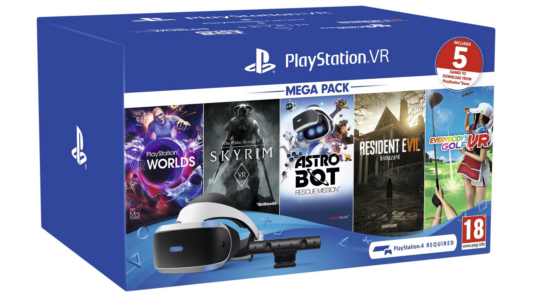 PlayStation VR Mega Pack: annunciato il nuovo bundle con 5 giochi PS4